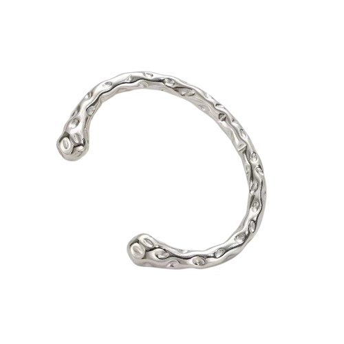 Hammered Silver Bangle