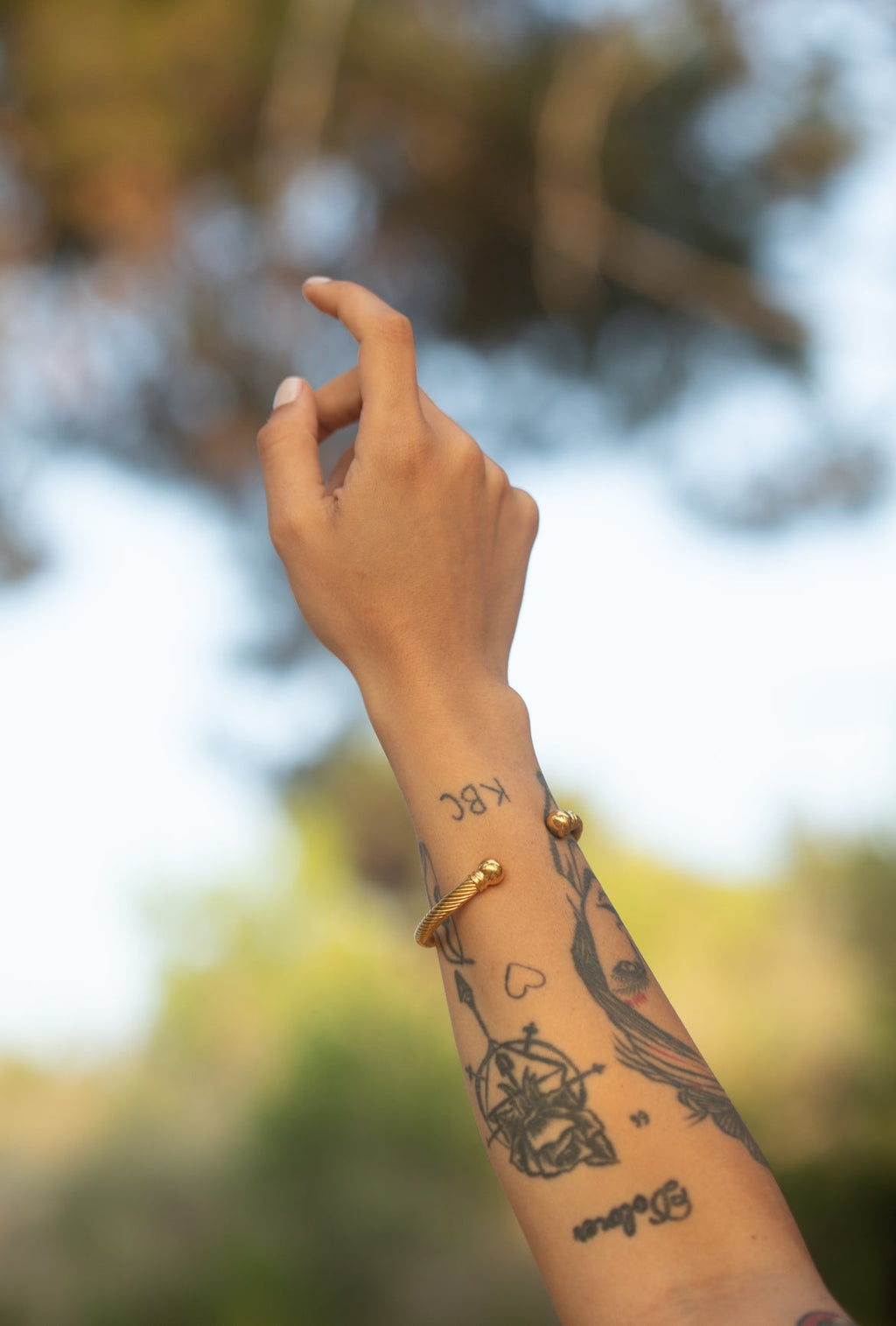 Twisted Golden Bangle