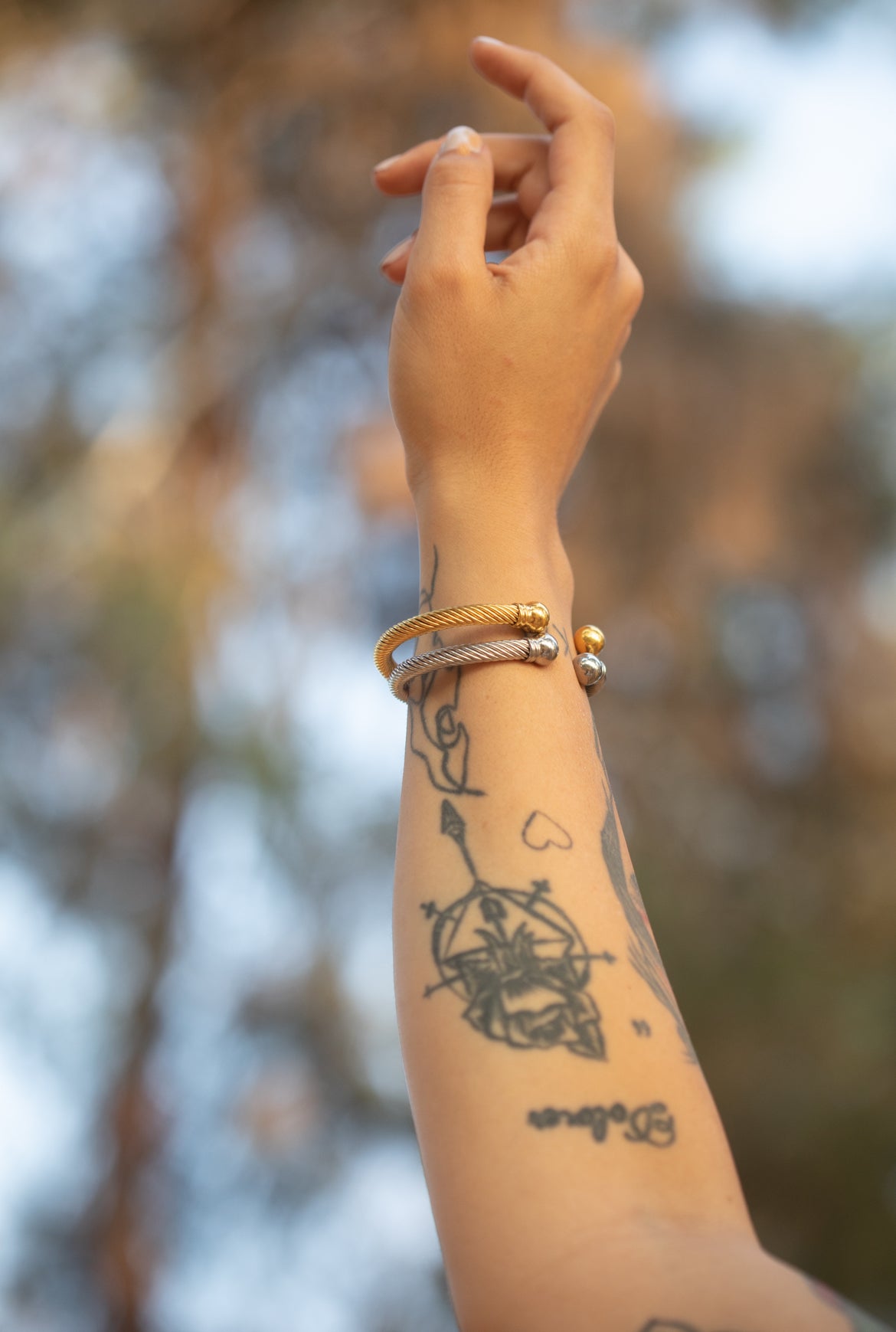 Twisted Silver Bangle