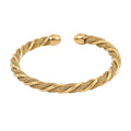 Gold Helix Steel Bangle